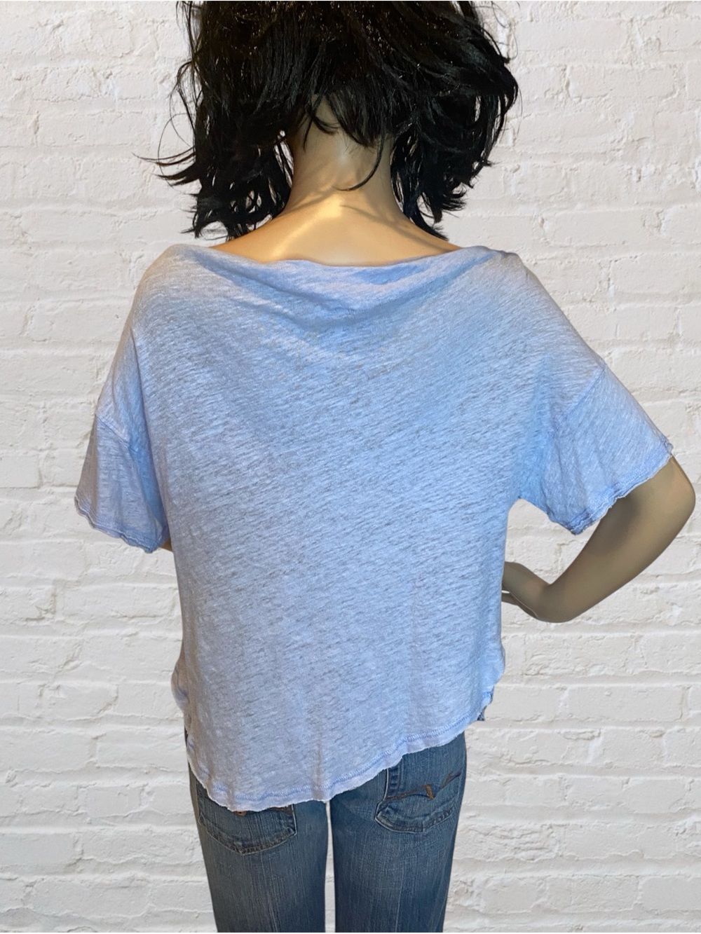 Free People She's So Cool Off-Shoulder Linen Blend Top Shirt Blouse Size XS VGC - Picture 4 of 6